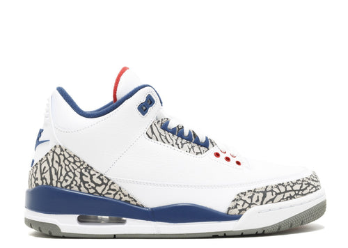 Nike Air Jordan 3 Retro True Blue 2016 Release White Men Shoes Sale Size US 7, 8, 8.5, 9, 10, 11, 12, 13