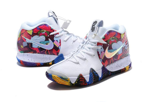 Nike Kyrie 4 “Madness NCAA” White Multicolor Basketball Shoes Sneaker Sale Size US 7,8,8.5,9.5,10,11,12