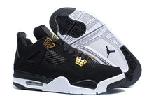 Load image into Gallery viewer, Nike Air Jordan 4 Retro Black White Gold Basketball Men Size US 7 - 13