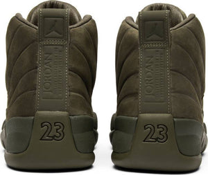 PSNY x Air Jordan 12 Retro 'Milan' Olive Shoes Basketball Men Sale Size US 7 - 13