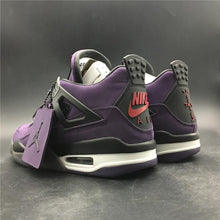 Load image into Gallery viewer, Nike Air Jordan 4 Retro Travis Scott Purple Dynasty Var Red Black Men Shoes Sale Size US 7, 8, 8.5, 9, 10, 11, 12, 13
