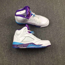 Load image into Gallery viewer, Nike Air Jordan 5 White Blue Purple Men Shoes Sale Size US 7, 8, 8.5, 9, 10, 11, 12, 13