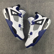 Load image into Gallery viewer, Nike Air Jordan 4 Retro Motosports White Black Blue Basketball Men Size US 7 - 13