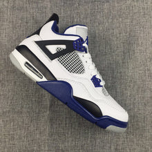 Load image into Gallery viewer, Nike Air Jordan 4 Retro Motosports White Black Blue Basketball Men Size US 7 - 13
