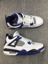 Load image into Gallery viewer, Nike Air Jordan 4 Retro Motosports White Black Blue Basketball Men Size US 7 - 13