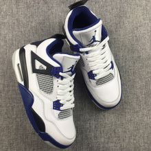 Load image into Gallery viewer, Nike Air Jordan 4 Retro Motosports White Black Blue Basketball Men Size US 7 - 13