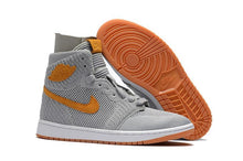 Load image into Gallery viewer, Nike Air Jordan 1 High Retro Flyknit Grey Orange Shoes Basketball Men Size US 7 - 13