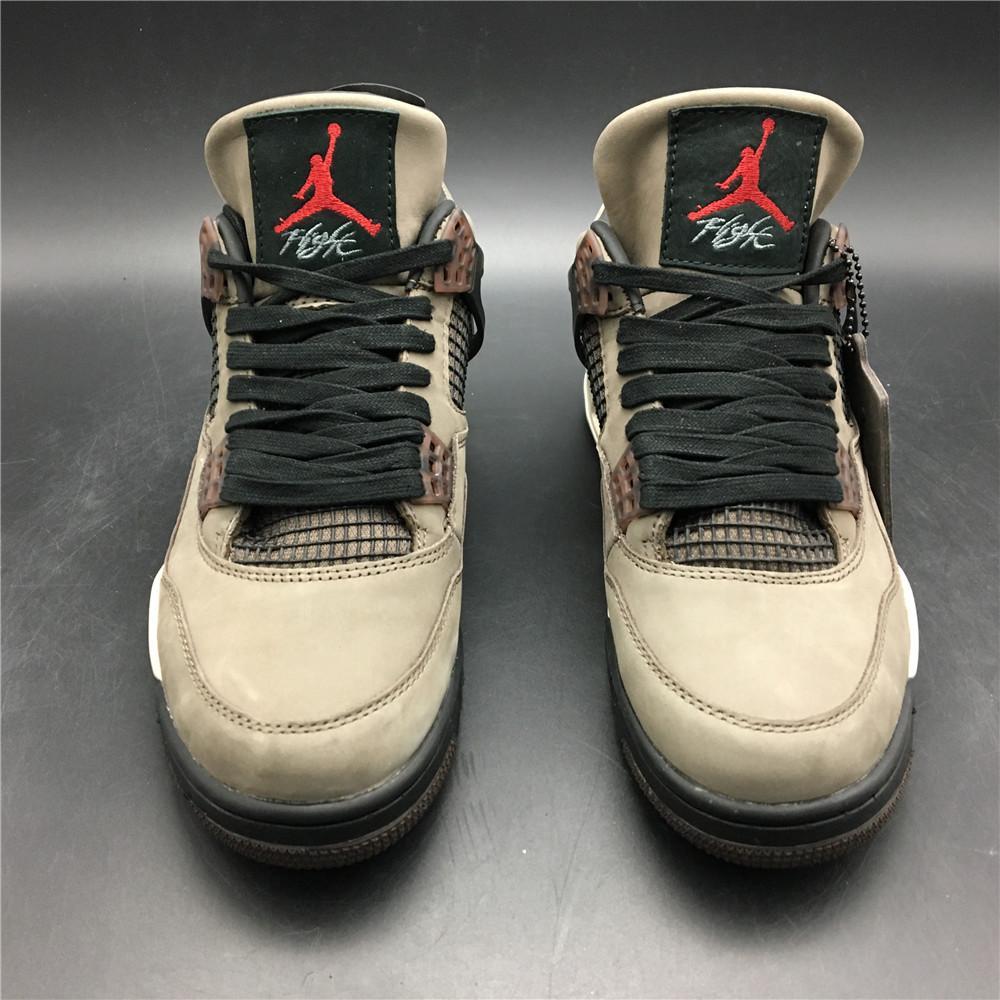 Nike Air Jordan 4 Retro Travis Scott Dark Mocha Sail Cool Grey Vred Men Shoes Sale Size US 7, 8, 8.5, 9, 10, 11, 12, 13