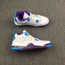 Load image into Gallery viewer, Nike Air Jordan 4 Retro “Hornets” White Blue Purple Basketball Men Size US 7 - 13