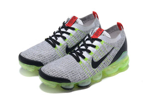 Nike Air Vapormax Flyknit 3 "Neon" Grey Black White Shoes Sneakers Men Sale Size US 7, 8, 8.5, 9, 10, 11