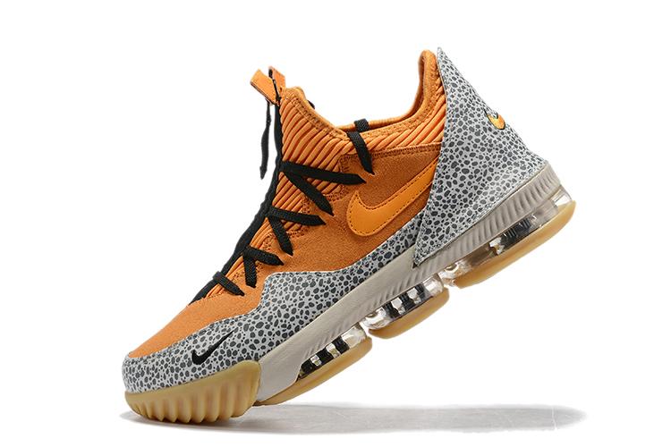 Nike Lebron XV 16 Low 'Safari' Orange Cement Men Shoes Sale Basketball  Sneaker Size US7,8,8.5,9,10,11,12