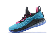 Load image into Gallery viewer, Nike Lebron XV 15 Low EP Black Light Blue Red Men Shoes Sale Size US7,8,8.5,9,10,11,12