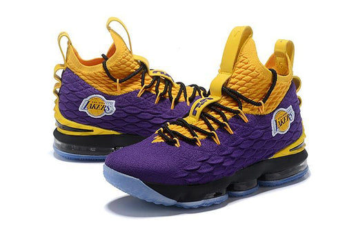 Nike Lebron XV 15 Purple Yellow Black  Men Shoes Sale Size US7,8,8.5,9,10,11,12