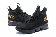 Load image into Gallery viewer, Nike Lebron XV 15 Black Equality Black Men Shoes Sale Size US7,8,8.5,9,10,11,12