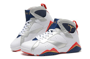 Nike Air Jordan 7 Retro White Navy Red Shoes Basketball Men Size US 7 - 13