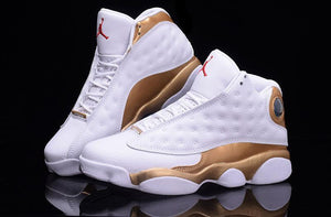 Nike Air Jordan Men 13 Retro White/Gold Basketball Men Size US 7 - 13