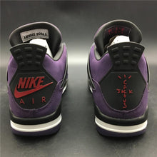 Load image into Gallery viewer, Nike Air Jordan 4 Retro Travis Scott Purple Dynasty Var Red Black Men Shoes Sale Size US 7, 8, 8.5, 9, 10, 11, 12, 13