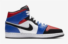 Load image into Gallery viewer, Nike Air Jordan 1 Mid Top 3 Three White Red Black BLue Shoes Basketball Men Size US 7 - 13