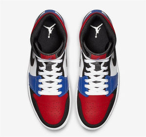 Nike Air Jordan 1 Mid Top 3 Three White Red Black BLue Shoes Basketball Men Size US 7 - 13