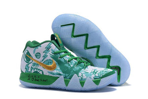 Nike Kyrie 4 "Children" White Green Gold Basketball Shoes Sneaker Sale Size US 7,8,8.5,9.5,10,11,12