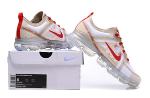 Nike Air Vapormax 2019  'White Red' Shoes Sneakers Men Women Sale Size US 7, 8, 8.5, 9, 10, 11