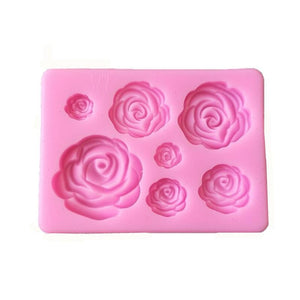 1PC Rose Flowers Shaped Fondant Silicone Mold Craft Chocolate Baking Mold Cake Decorating Tools kitchen Pastry Tool L031
