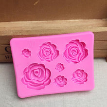 Load image into Gallery viewer, 1PC Rose Flowers Shaped Fondant Silicone Mold Craft Chocolate Baking Mold Cake Decorating Tools kitchen Pastry Tool L031