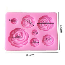 Load image into Gallery viewer, 1PC Rose Flowers Shaped Fondant Silicone Mold Craft Chocolate Baking Mold Cake Decorating Tools kitchen Pastry Tool L031