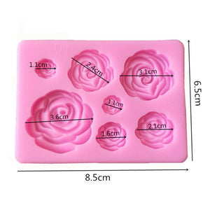 1PC Rose Flowers Shaped Fondant Silicone Mold Craft Chocolate Baking Mold Cake Decorating Tools kitchen Pastry Tool L031