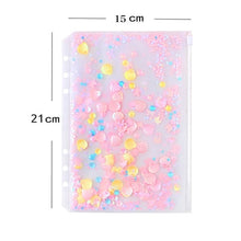 Load image into Gallery viewer, 2pcs/set Transparent PVC Storage Card Holder with 6 Hole Zipper document Bag for A5 A6 Pouch Diary Planner Accessories