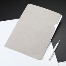 Load image into Gallery viewer, 1PC Simple Solid A4 Big Capacity Document Bag V-Kraft Washed Kraft Paper A4 Two-Page Folder waterproof (31.5*21.8*0.2)