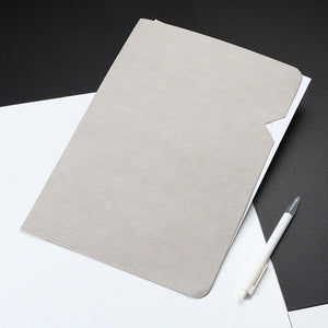 1PC Simple Solid A4 Big Capacity Document Bag V-Kraft Washed Kraft Paper A4 Two-Page Folder waterproof (31.5*21.8*0.2)