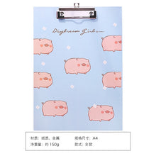 Load image into Gallery viewer, 31x21.9cm A4 Clipboard Writing Pad File Folders Cartoon Animal Kawaii Pig Document Holder School Office Stationery Supply