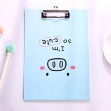 Load image into Gallery viewer, 31x21.9cm A4 Clipboard Writing Pad File Folders Cartoon Animal Kawaii Pig Document Holder School Office Stationery Supply